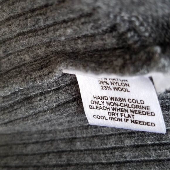 Loft Wool Blend Gray Open Front Cardigan Sweater size Medium - Picture 3 of 10